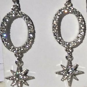 Retro Crystal rhinestone earrings